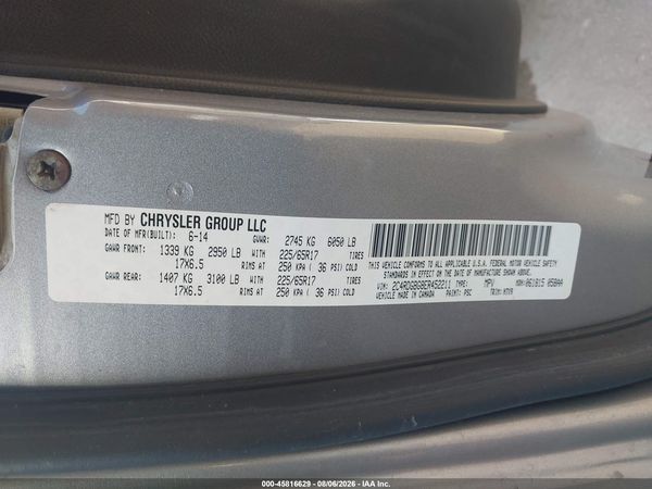 2014 DODGE GRAND CARAVAN SE 30TH ANNIVERSARY