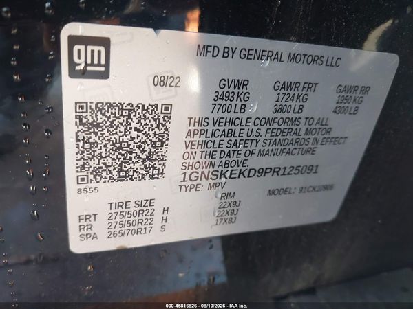 2023 CHEVROLET SUBURBAN 4WD RST — I9