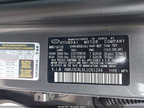 2020 HYUNDAI TUCSON LIMITED