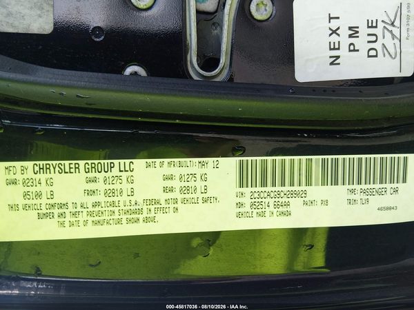 2012 CHRYSLER 300 LIMITED