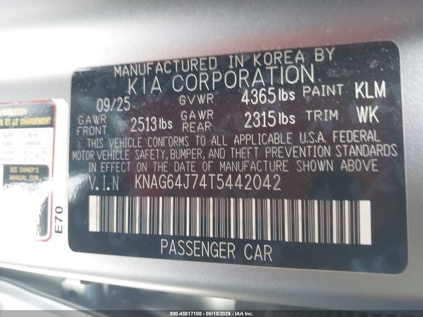 2026 KIA K5 GT-LINE FWD