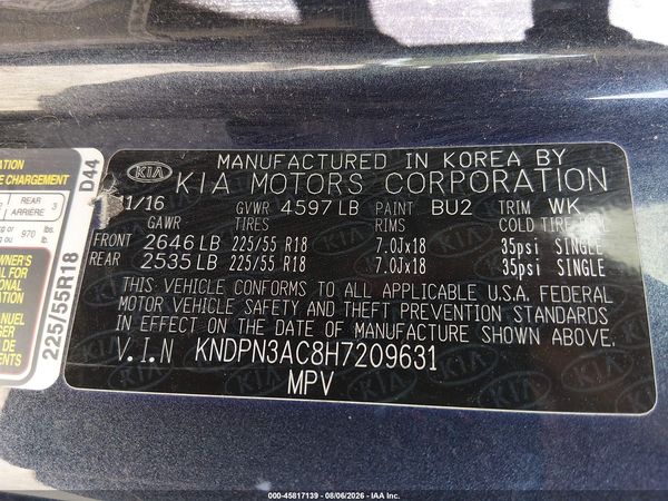 2017 KIA SPORTAGE EX