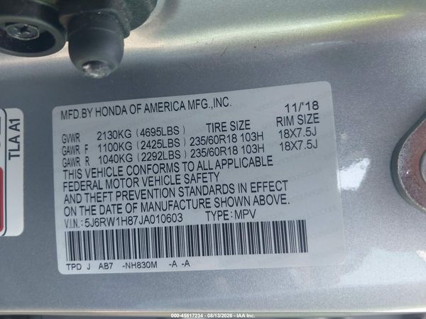 2018 HONDA CR-V EX-L/EX-L NAVI