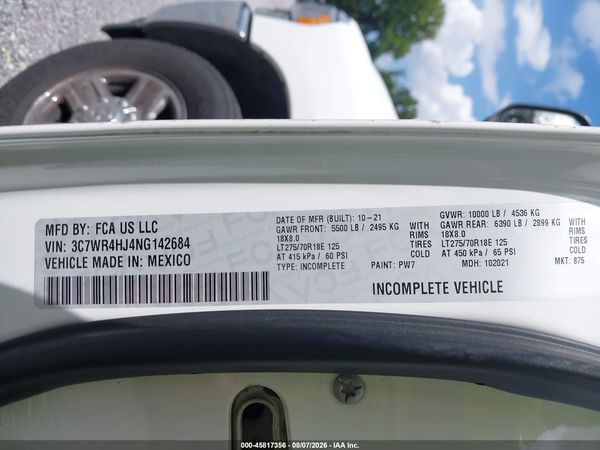2022 RAM 2500 TRADESMAN  4X2 8' BOX
