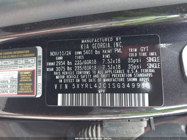 2025 KIA SORENTO S