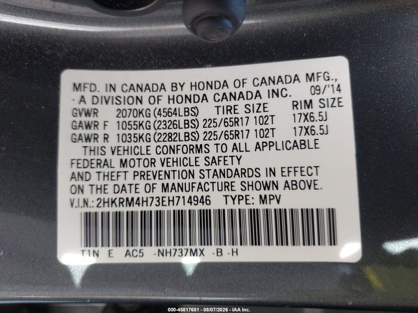 2014 HONDA CR-V EX-L