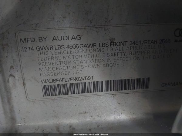 2015 AUDI A4 2.0T PREMIUM