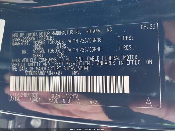 2023 TOYOTA HIGHLANDER XLE