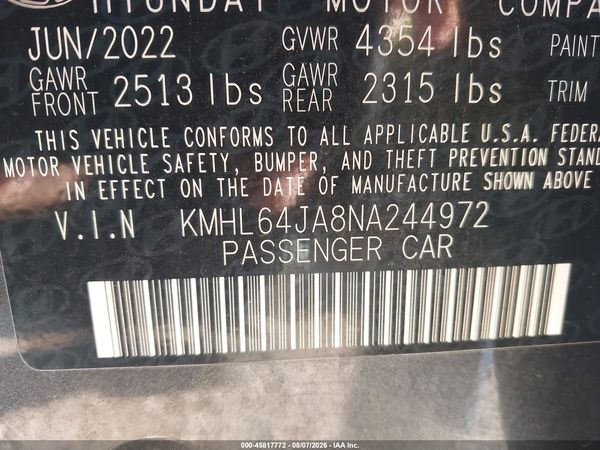 2022 HYUNDAI SONATA SEL
