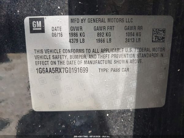2016 CADILLAC ATS STANDARD