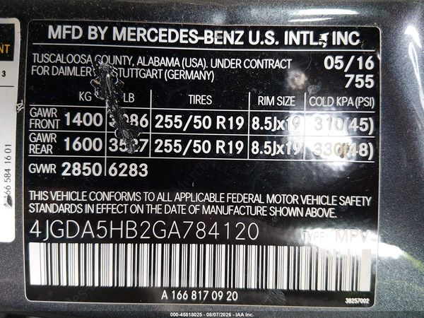2016 MERCEDES-BENZ GLE 350 4MATIC