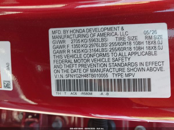 2026 HONDA PILOT EX-L