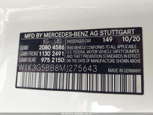 2021 MERCEDES-BENZ AMG A 35 4MATIC
