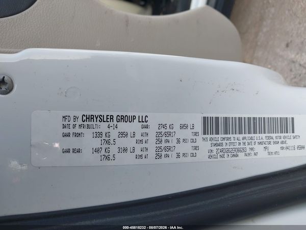 2014 DODGE GRAND CARAVAN AMERICAN VALUE PKG — I9