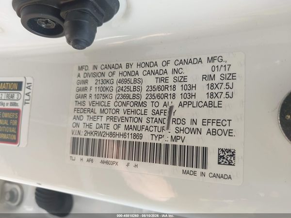 2017 HONDA CR-V EX-L/EX-L NAVI