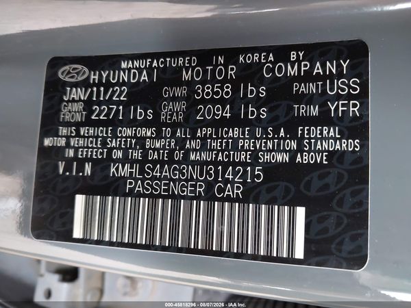 2022 HYUNDAI ELANTRA SEL