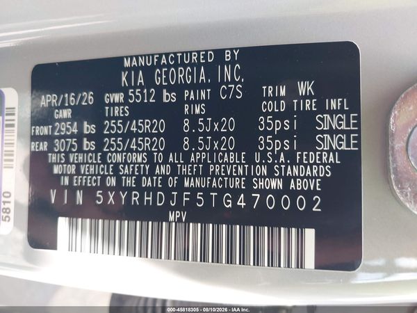 2026 KIA SORENTO X-LINE EX