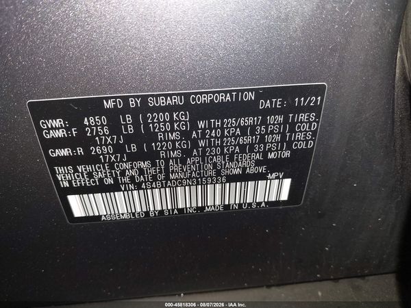2022 SUBARU OUTBACK PREMIUM