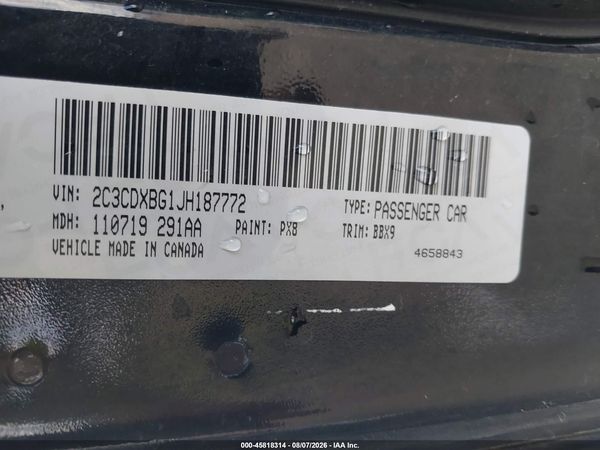 2018 DODGE CHARGER SXT RWD