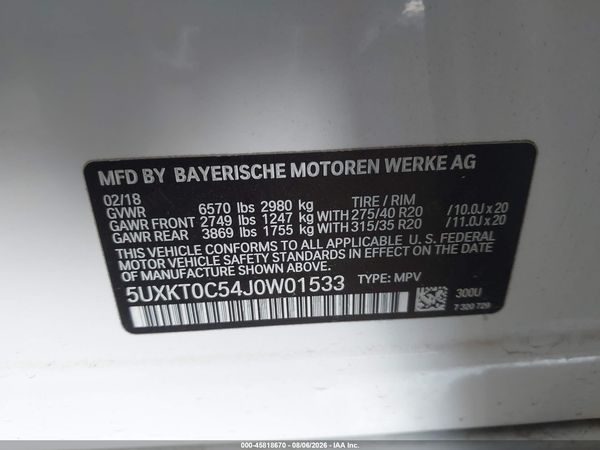 2018 BMW X5 EDRIVE XDRIVE40E IPERFORMANCE