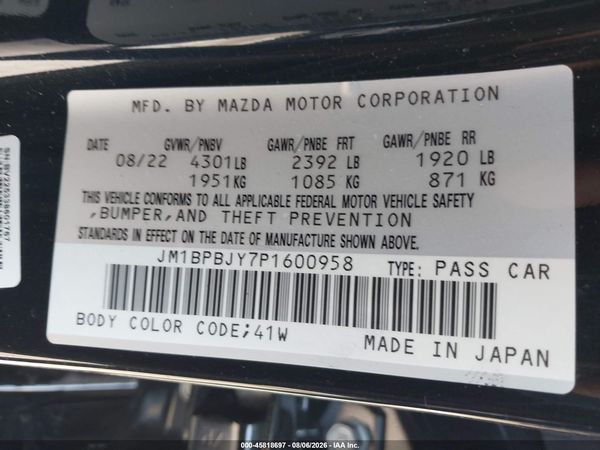 2023 MAZDA MAZDA3 2.5 TURBO