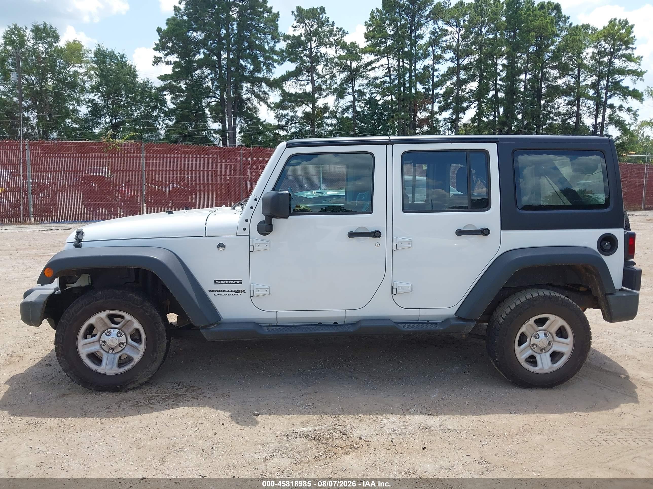 2018 JEEP WRANGLER JK UNLIMITED SPORT RHD 4X4