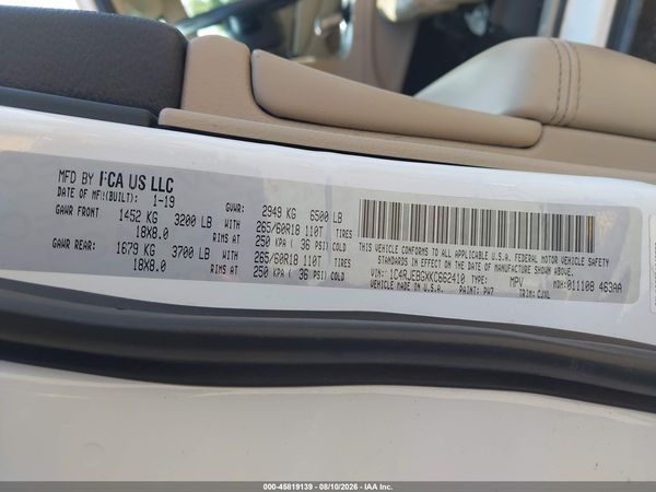 2019 JEEP GRAND CHEROKEE LIMITED 4X2
