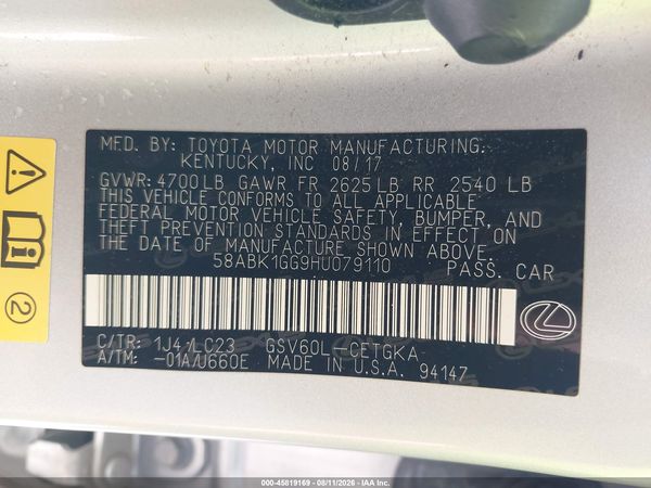 2017 LEXUS ES 350