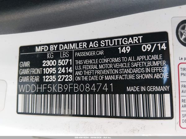 2015 MERCEDES-BENZ E 350 E350