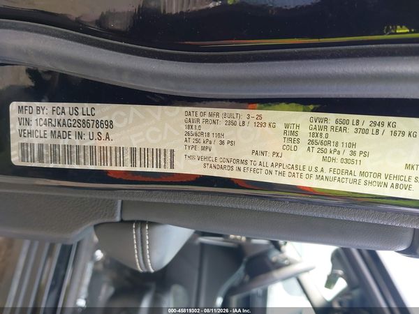 2025 JEEP GRAND CHEROKEE L ALTITUDE X 4X4