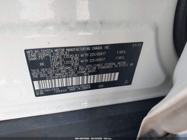 2021 TOYOTA RAV4 LE