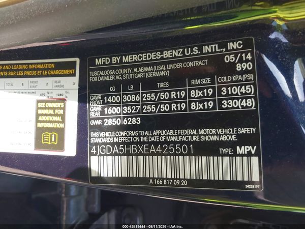 2014 MERCEDES-BENZ ML 350 4MATIC