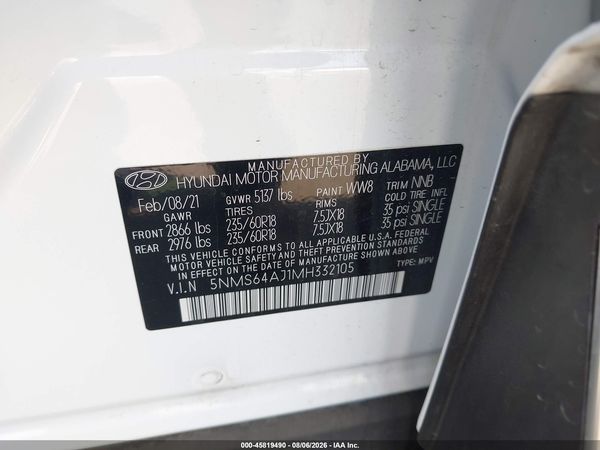 2021 HYUNDAI SANTA FE SEL