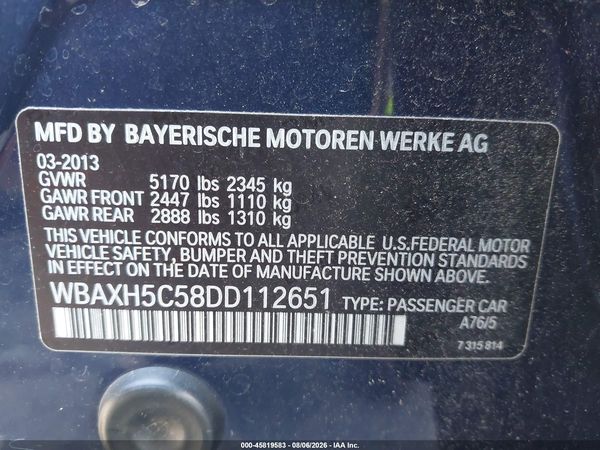 2013 BMW 528I XDRIVE
