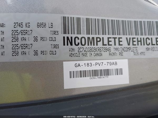 2019 DODGE GRAND CARAVAN SE