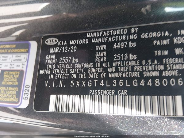 2020 KIA OPTIMA SE