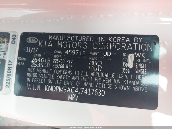 2018 KIA SPORTAGE LX