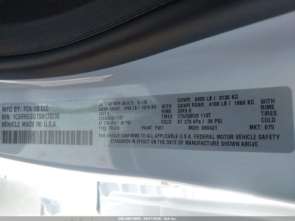 2025 RAM 1500 TRADESMAN  4X2 5'7 BOX