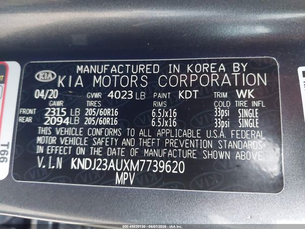 2021 KIA SOUL LX