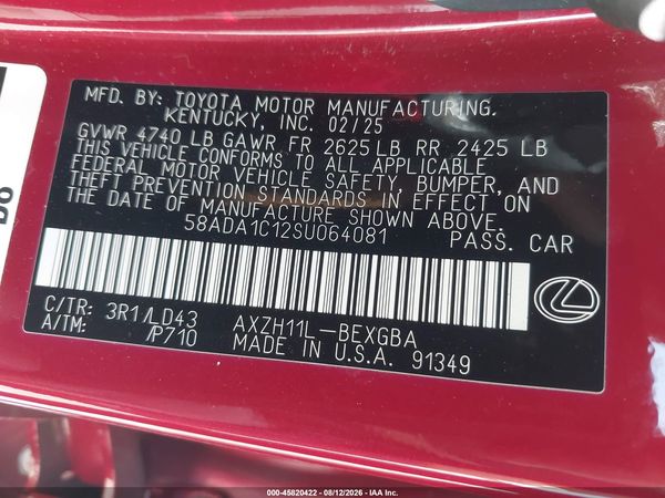 2025 LEXUS ES 300H 300h Premium