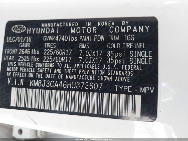 2017 HYUNDAI TUCSON SE