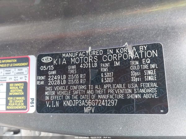 2016 KIA SOUL +