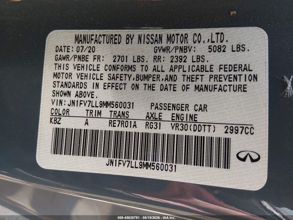 2021 INFINITI Q60 RED SPORT 400 AWD