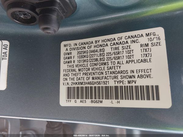 2016 HONDA CR-V SE