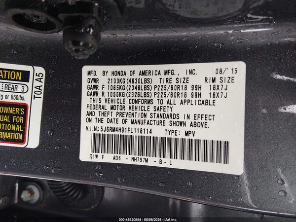 2015 HONDA CR-V TOURING