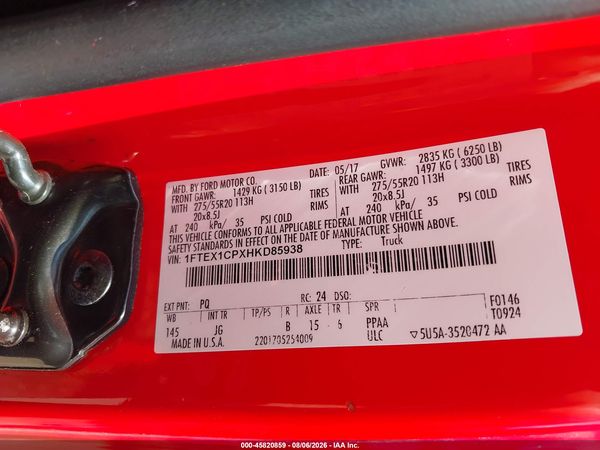 2017 FORD F-150 XL
