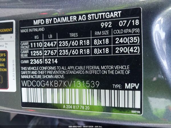 2019 MERCEDES-BENZ GLC 300 4MATIC