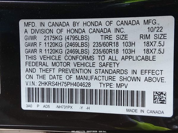 2023 HONDA CR-V EX-L AWD
