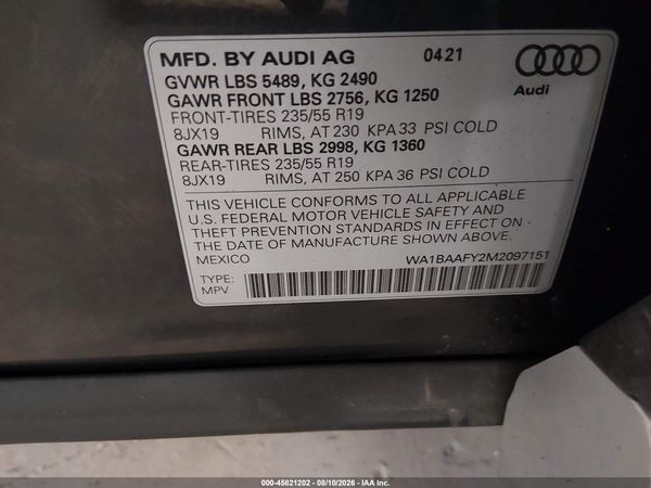 2021 AUDI Q5