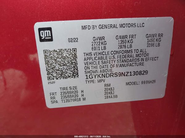 2022 CADILLAC XT5 AWD PREMIUM LUXURY
